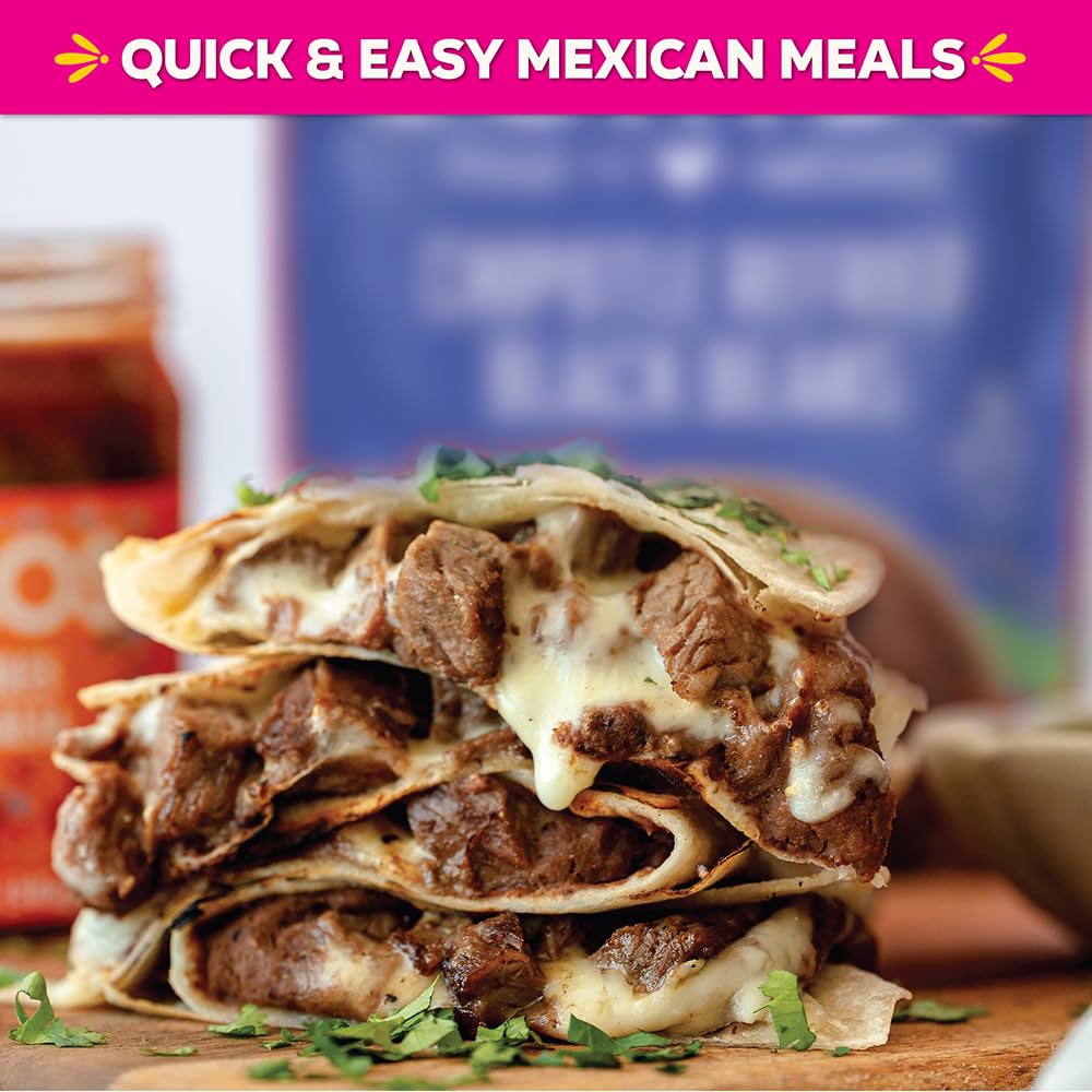 Somos Chipotle Refried Black Beans, 10 Ounce