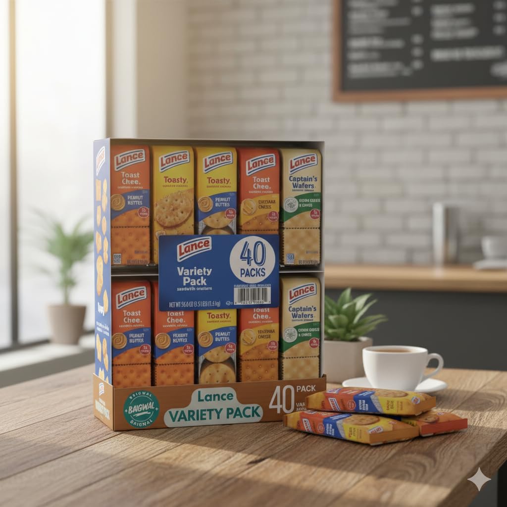 Lance Sandwich Crackers Variety Pack, 40 Count