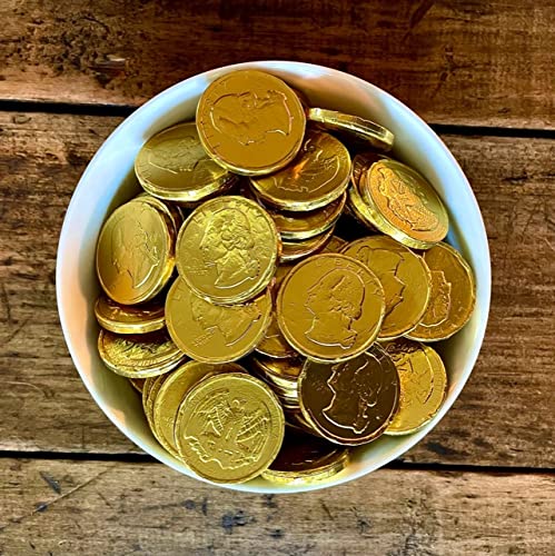 RiverFinn St. Patrick's Day Milk Chocolate Foil Wrapped Gold Quarter Coins, (10 Pounds) Perfect for Leprechaun Traps, Parties, Gifts, Favors, Game