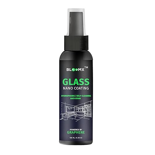 BLOOMX ????????????™ Glass Coating for Windshield, Windows, Bathroom Doors, Mirrors, Building Glasses & Screens | Anti Stain | Water Repellent | Glass