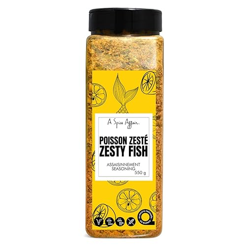 A Spice Affair Zesty Fish Rub | Bright, Citrus & Herb Seafood Seasoning | Fresh, Savoury & Zingy Flavour | Perfect for Fish, Salmon, Shrimp & Grilling