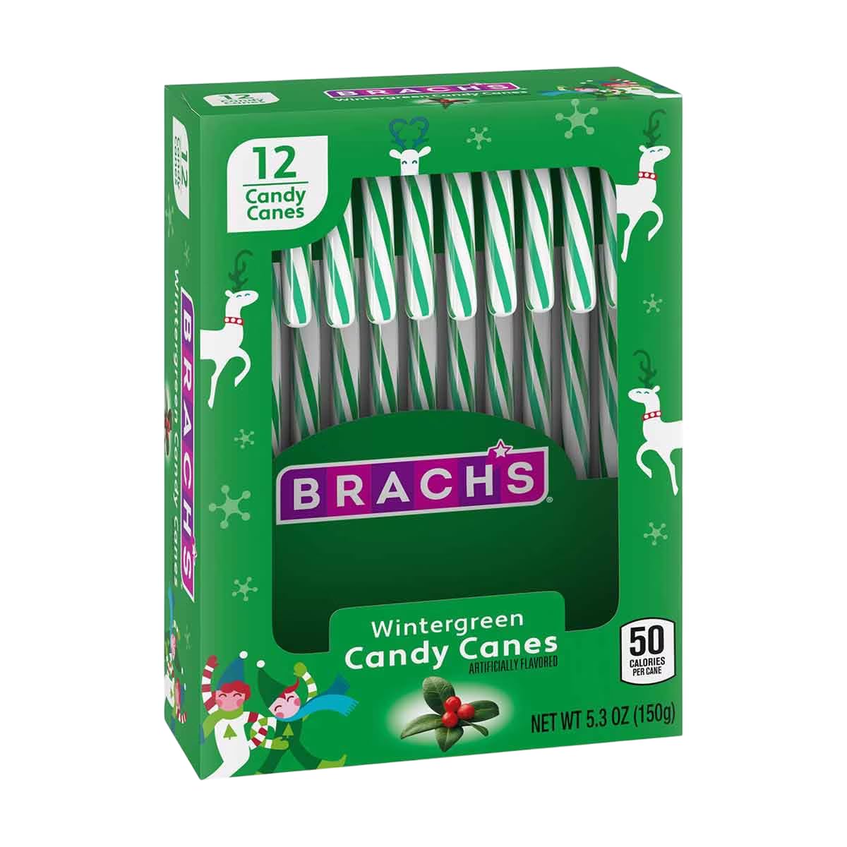 Christmas Candy Canes Stocking Stuffer Bulk Pack - 36 Piece Variety Set (3 Dozen) -Brech's Wintergreen, Chocolate Mint, Jolly Ranchar Bold Fruit