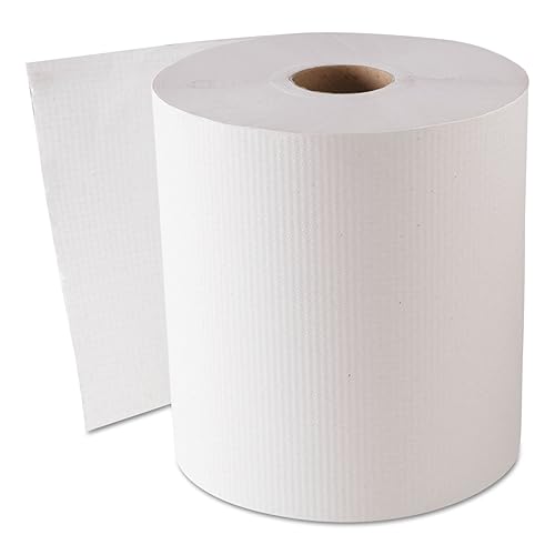 GENERATIONS CONSUMER 1820 Hardwound Roll Towels, 1-Ply, White, 8" x 800ft, 6 Rolls/Carton