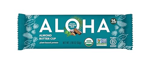 Aloha Organic Almond Butter Protein Bar Sgl, 1.98 OZ