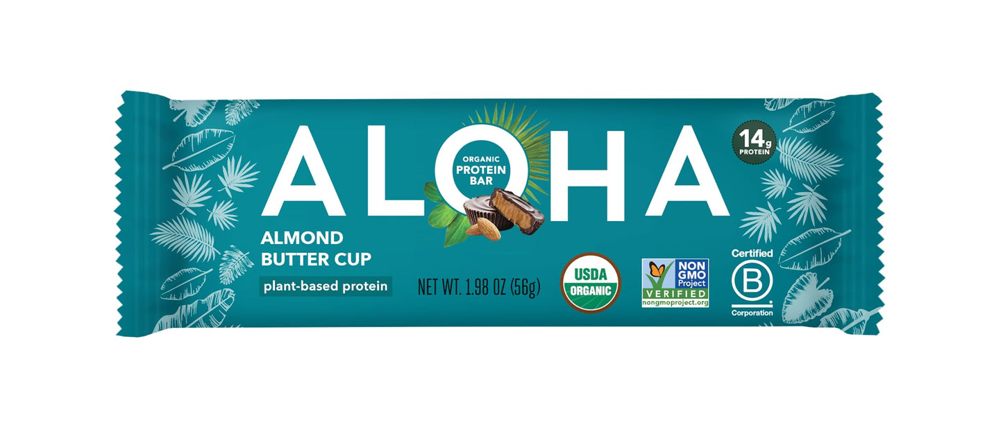 Aloha Organic Almond Butter Protein Bar Sgl, 1.98 OZ