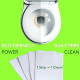 Eco Solve Toilet Bowl Cleaner Strips 60 Count, Unscented Eco-friendly, Non-toxic, Septic Safe, Removes Odors & Stains, Plastic-free, Natural Toilet