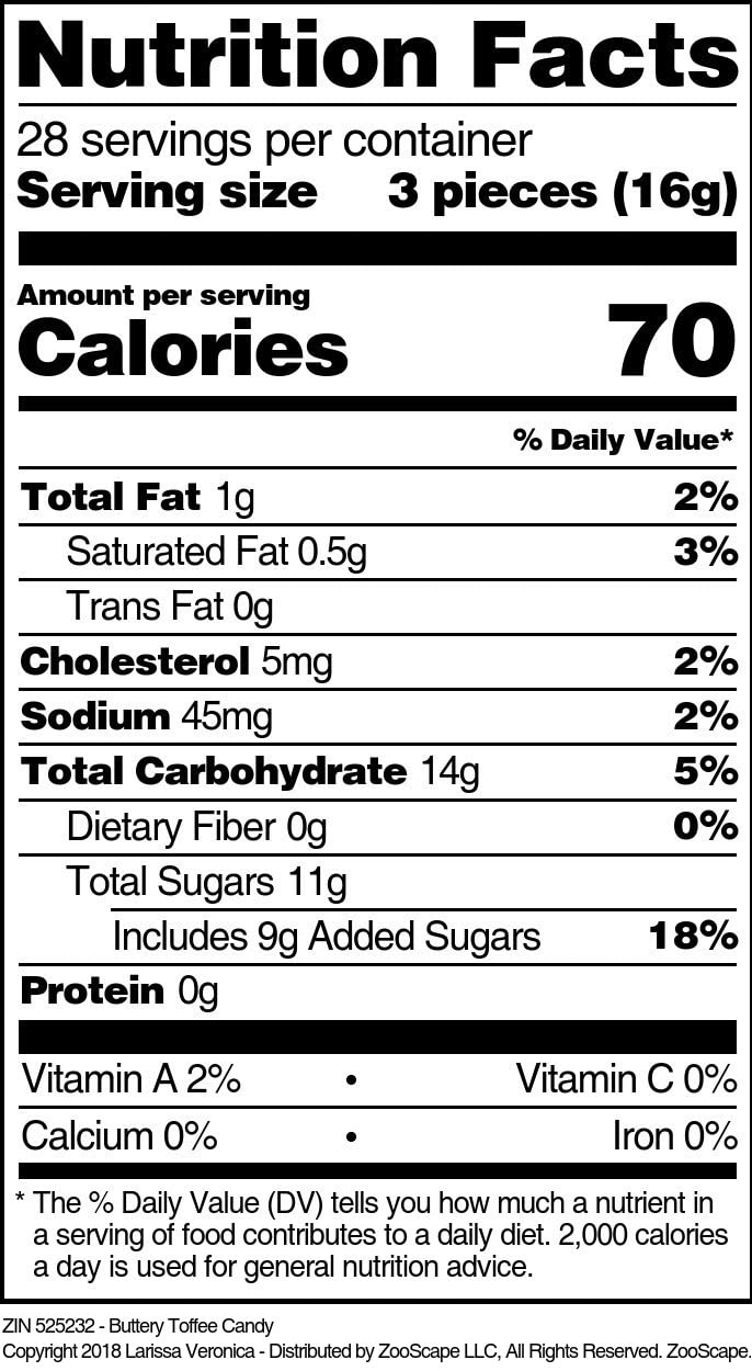 Buttery Toffee Candy (16 oz, ZIN: 525232)