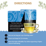 Buddha Teas - Third Eye Chakra Tea - Organic Herbal Tea - For Insight & Intuition - With Eyebright, Spearmint, Star Anise & Sapphire Essence - 100%