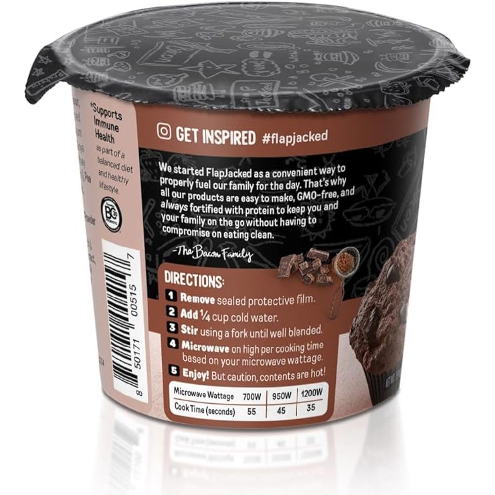 FlapJacked Mighty Muffin, Double Chocolate, 12 Count