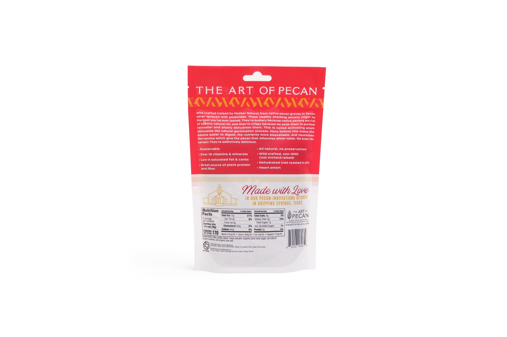 AOP Cinnamon Activated Pecans - Naturally Crunchy, Soaked & Dehydrated for Better Digestion | Low Sugar Premium Snack. Non-GMO, Paleo, Vegan, Heart
