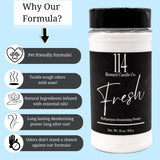 Carpet Deodorizer & Freshener Powder - Upholstery, Couch & Rug Odor Eliminator for Strong Odor & Pet Urine | Baking Soda Formula | Fresh Linen Scent |