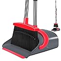 Ivandar Broom and Dustpan Set,Broom with Dustpan Combo Set Dust pan with Long Handle, for Home Kitchen Room Office Lobby Floor Use Upright Stand