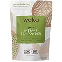 Waka Instant Green Tea Mix, Classic - 100% Tea Leaves, No Additives, Unsweetened Tea Powder for 50 Quarts or 200 Cups - Easy Quick Hot and Iced Teas