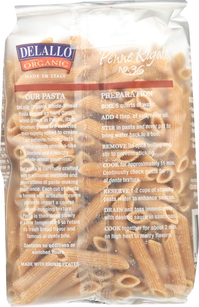 (NOT A CASE) Organic Penne Rigate Pasta No.36