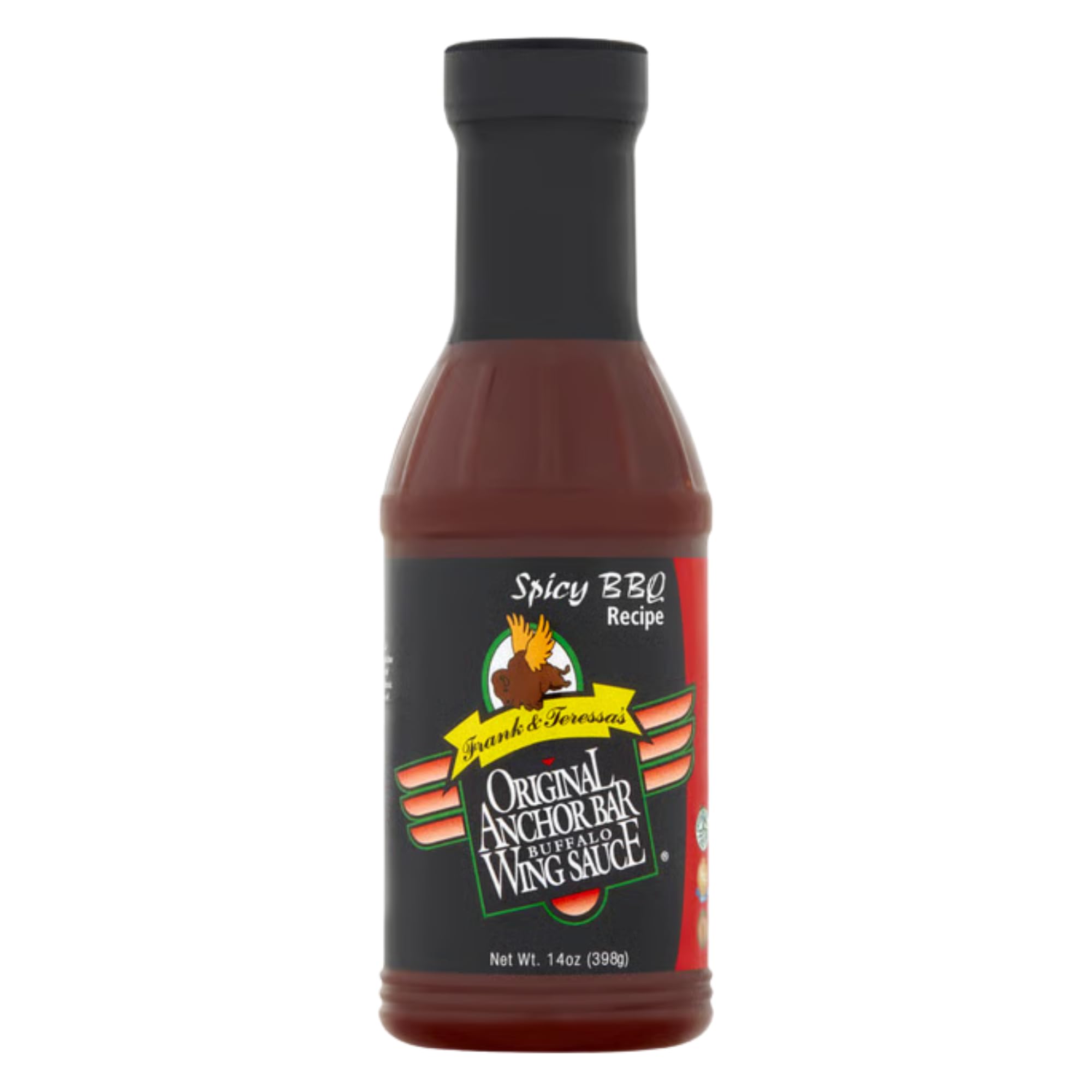Anchor Bar Spicy Barbecue Wing Sauce, 14oz - Sweet & Tangy BBQ Sauce with a Kick - Perfect for Chicken Wings, Ribs & Grilling