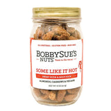 BobbySue's Nuts Some Like It Hot Gourmet Nut Mix, Spicy Snacks, All Natural, Gluten Free, Low Sugar, and High Protein Nuts Mix of Almonds, Cashews