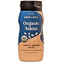 Seed + Mill - Tahini Sauce - Organic - Squeeze Bottle - Vegan, Kosher, Non-GMO, Keto, Paleo, Whole30, Gluten Free - Silky Smooth Texture - Great in