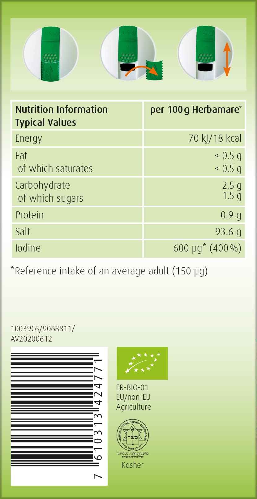 Vogel Herbamare Original (500g = 17.86oz)