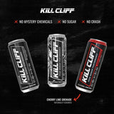 Kill Cliff Energy Drink - 150mg Caffeine - Cherry Lime Grenade 12 Pack