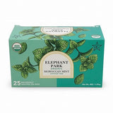 Elephant Park USDA Organic Moroccan Mint Tea, 25 Individually Wrapped Mint Tea Bags, Caffeine Free Peppermint Spearmint Herbal Blend, Hot Or Iced