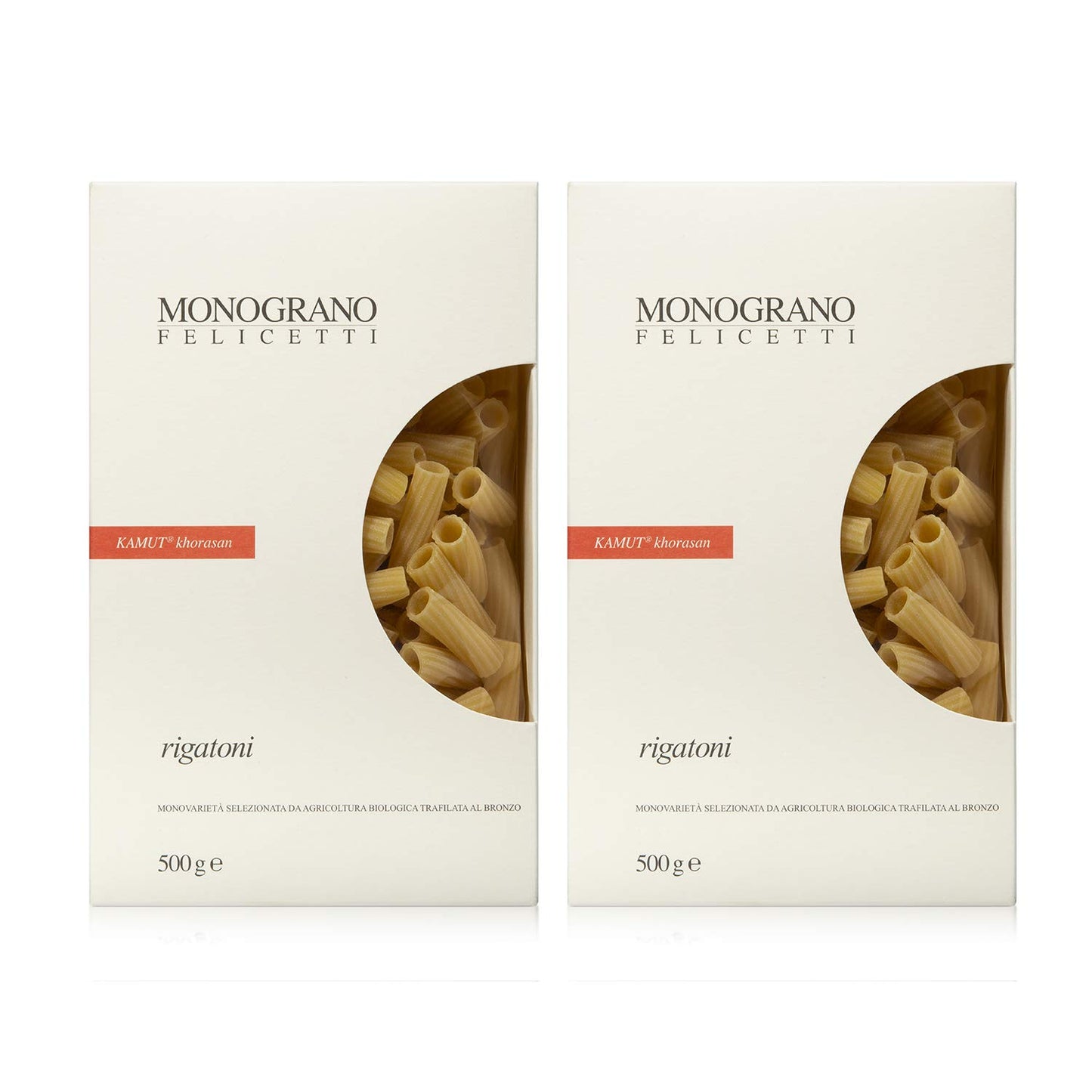 Monograno Felicetti Italian Organic Rigatoni Pasta Made with Kamut 1.1 lb - Pack of 2