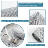 BoAn Multipurpose Wire Dishwashing Rags,Double Layer Metal Wire Dishcloth,Reusable Dish Washing Scrub for Home Kitchen Cooktop Sinks(10PCS)