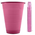 VASTMED 100 PCs Dental Grade Disposable 5oz Plastic Cup Pink Sturdy & Durable for Drinking Cup | Perfect as Rinsing Cup, Mouthwash