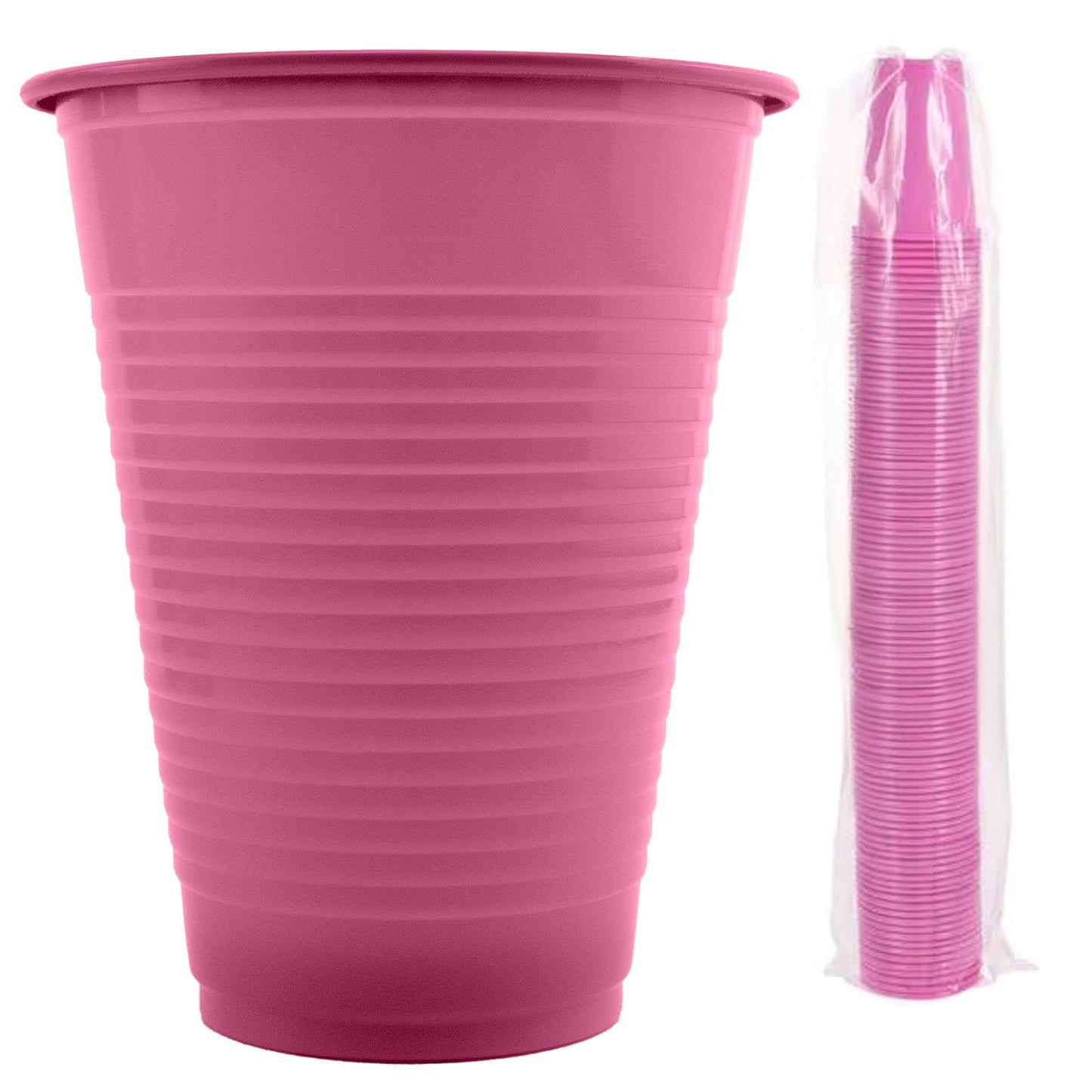 VASTMED 100 PCs Dental Grade Disposable 5oz Plastic Cup Pink Sturdy & Durable for Drinking Cup | Perfect as Rinsing Cup, Mouthwash