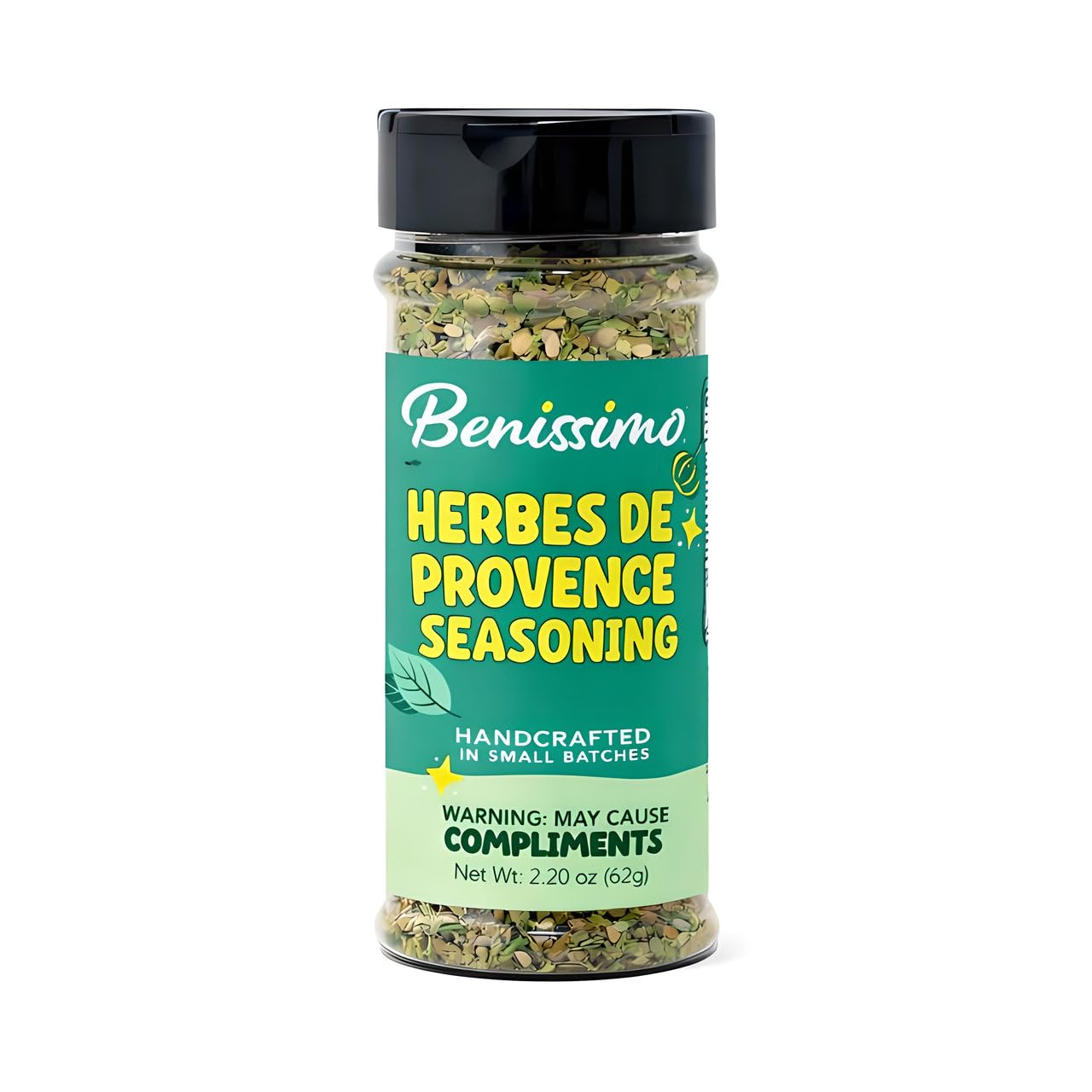 Benissimo Herbes de Provence Seasoning, Herb Blend for Chicken, Fish, Vegetables, Potatoes, Marinades, Roasting & Grilling with Pet Shaker | 8.5