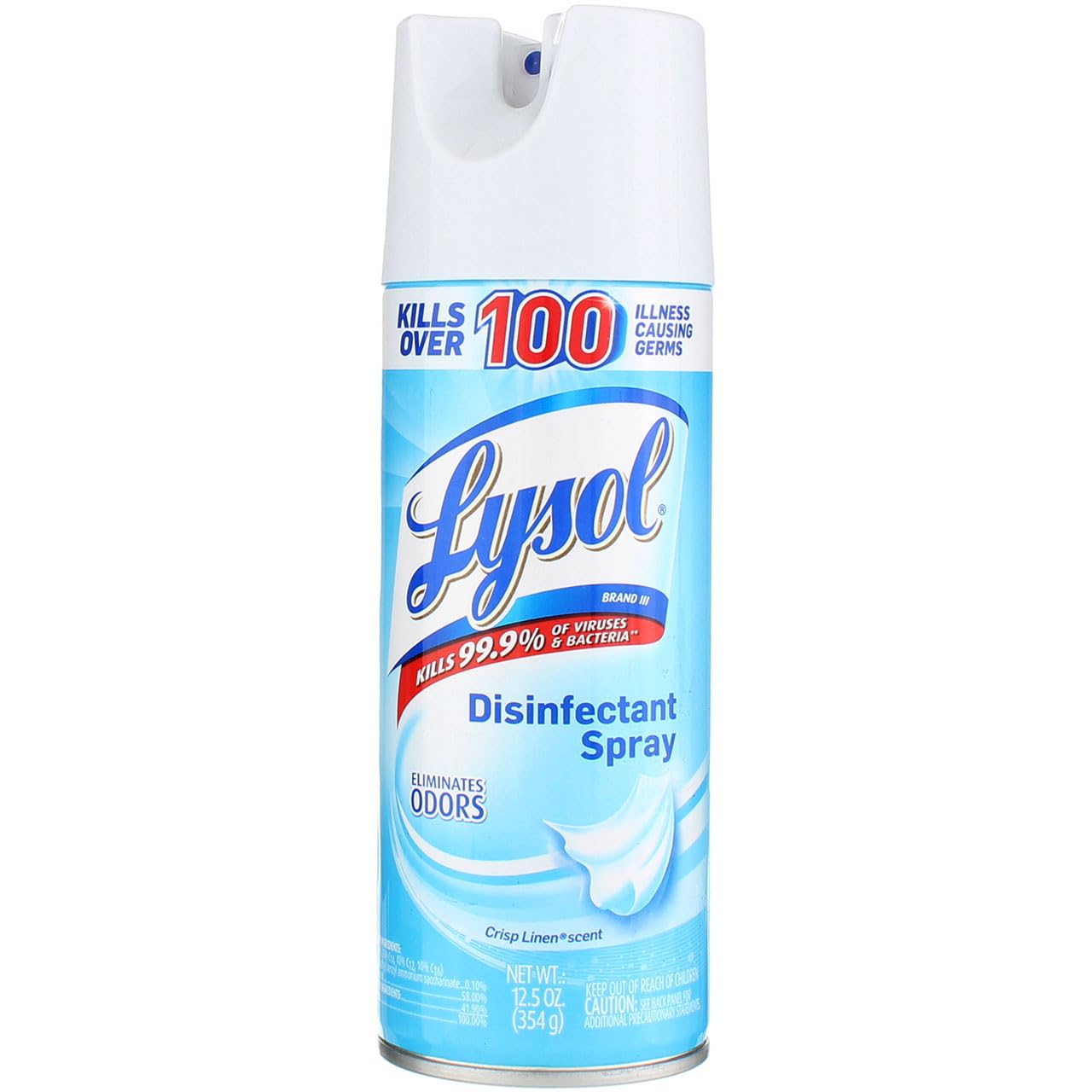 Lysol Disinfectant Spray, Sanitizing and Antibacterial Spray, For Disinfecting and Deodorizing, Crisp Linen, 2 Count, 12.5 fl oz each