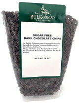 Sugar Free Dark Chocolate Chips, (1lb Resealable Zip Lock Bag)