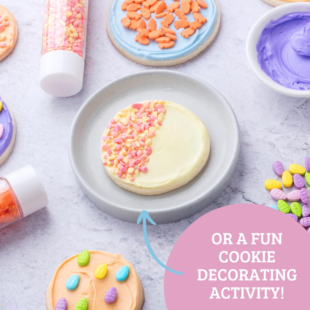 Sweets Indeed Easter Bunny Candy Topper 4-Pack - Crumblefetti Candy Toppings for Ice Cream, Cupcakes, Hot Cocoa & Cookies | Fun Holiday Bunny Treat