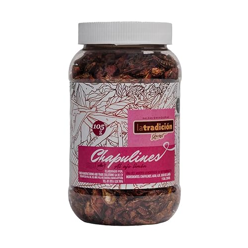 Chapulines (grasshoppers) - Gourmet edible insects, Healthy Snack, Super Food, Mexican Gourmet Artisan Product from Oaxaca Mexico 105 G - 3.7 Oz (3.7