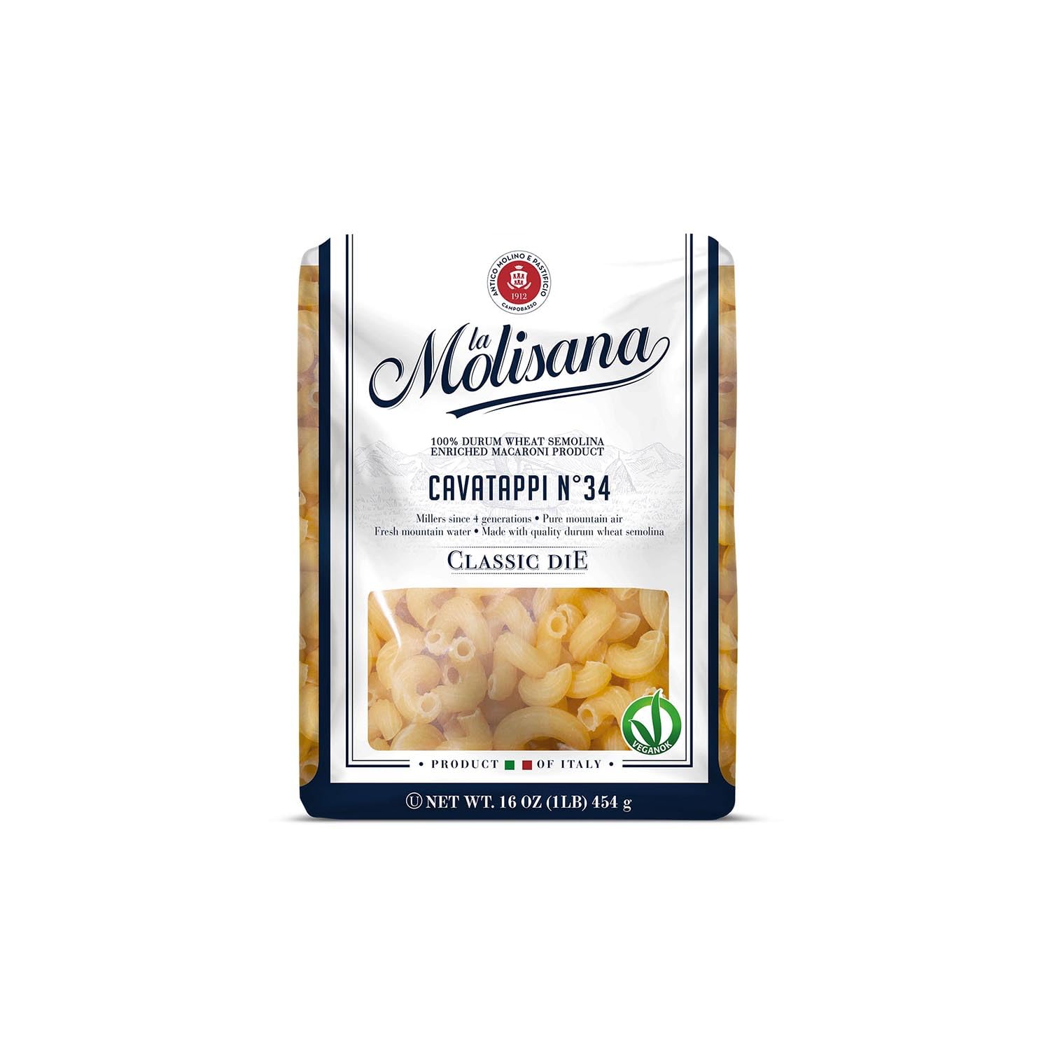 la Molisana Cavatappi n.34 imported italian Pasta 1lb 454gr