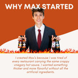 Max Flame-ous Original Hot Sauce - Sweet & Fruity Garlic Habanero Blend with Carrot & Onion | Thick Sauce | Medium Heat | All Purpose Flavor Booster |