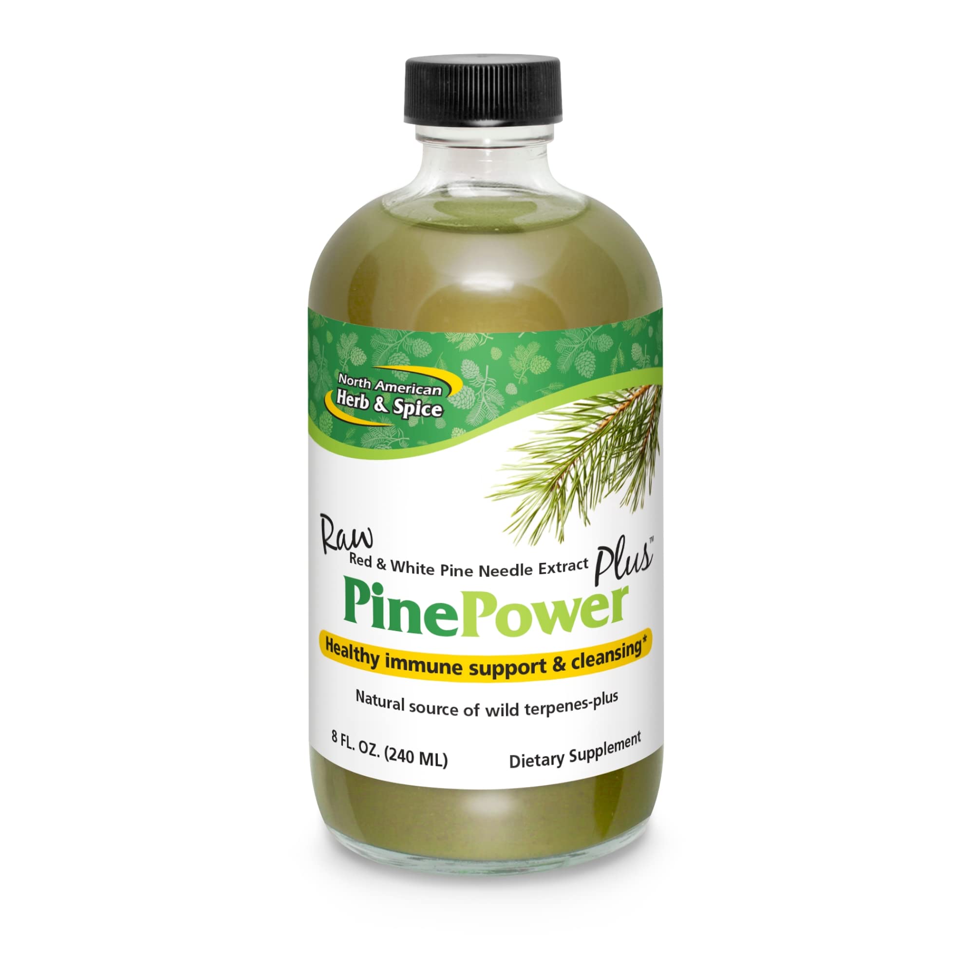 NORTH AMERICAN HERB & SPICE Pine Power Plus - 8 fl oz - Immune & Cardiovascular Support - 23 Servings