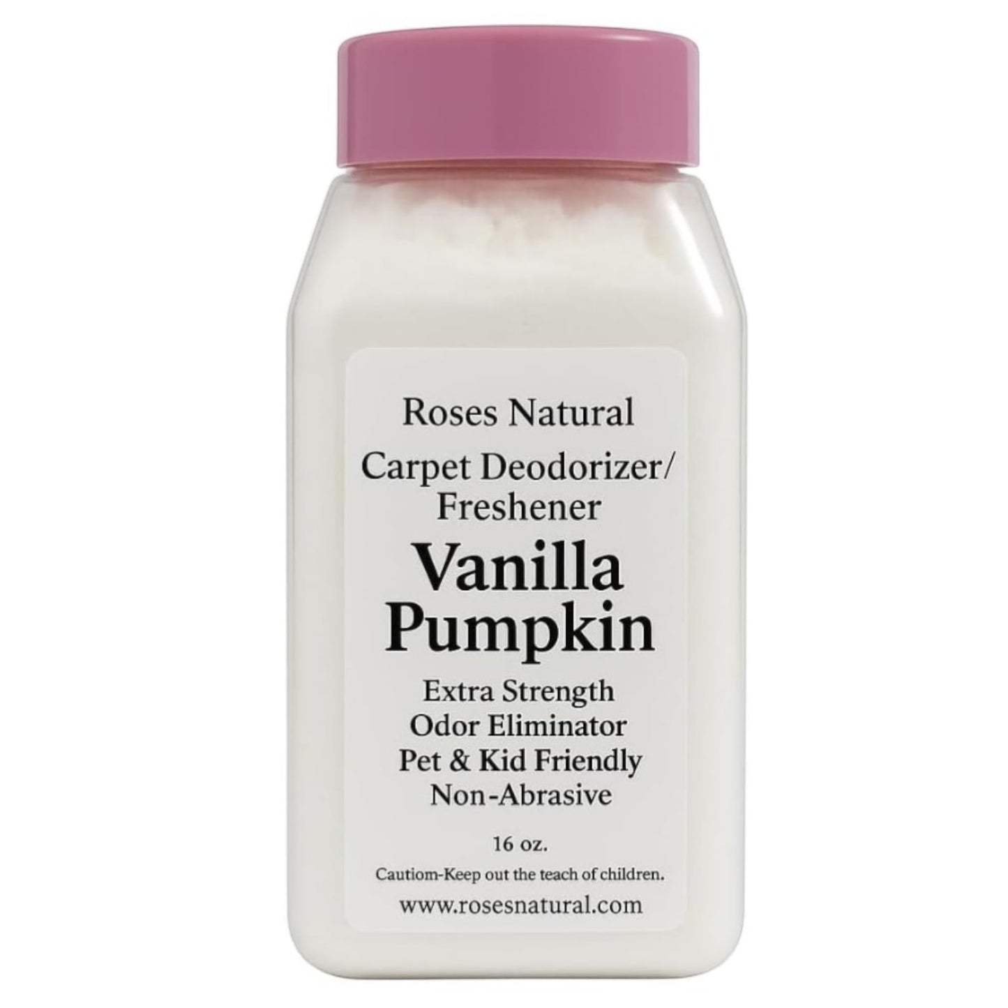 Roses Natural Vanilla Pumpkin Carpet Deodorizer Powder - Pet Odor Eliminator Carpet Freshener, Rugs & Upholstery, Natural Baking Soda Carpet Powder