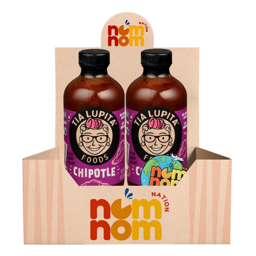 Tia Lupita Foods Chipotle Hot Sauce 8 oz - Pack of 2 - Smoky Pepper Condiment for Pico de Gallo and Salsa Verde - Serrano Flavor Table Condiment