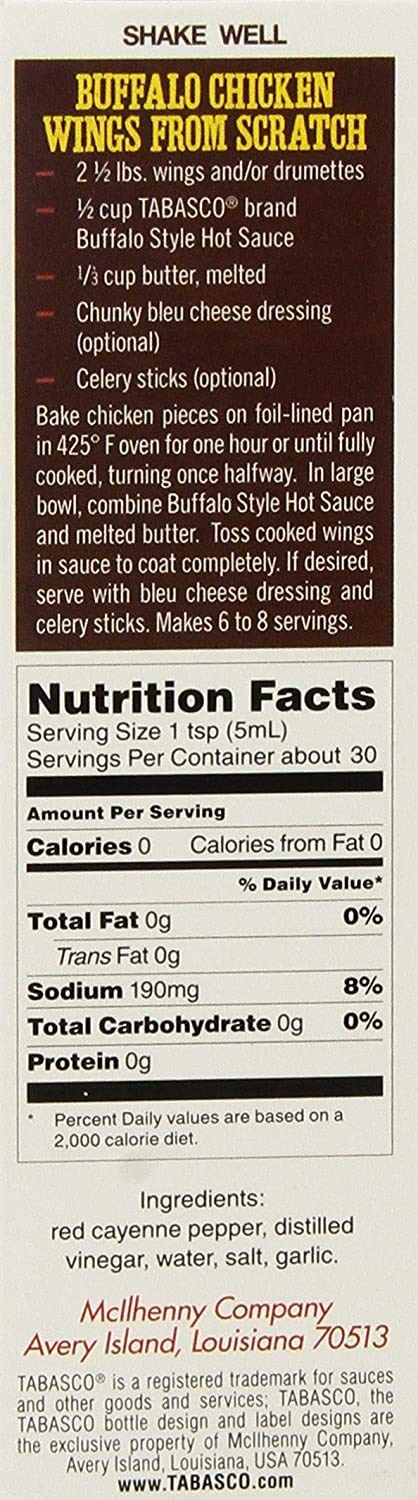 TABASCO Buffalo Style Hot Sauce, 5 Ounce