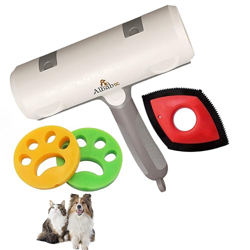 Albab Pet Hair Remover - Reusable Lint Roller - for Couch, Furniture, Clothes, Carpet, Bedding -Cat and Dog Hair -New Self-Cleaning Fur Removal Tool