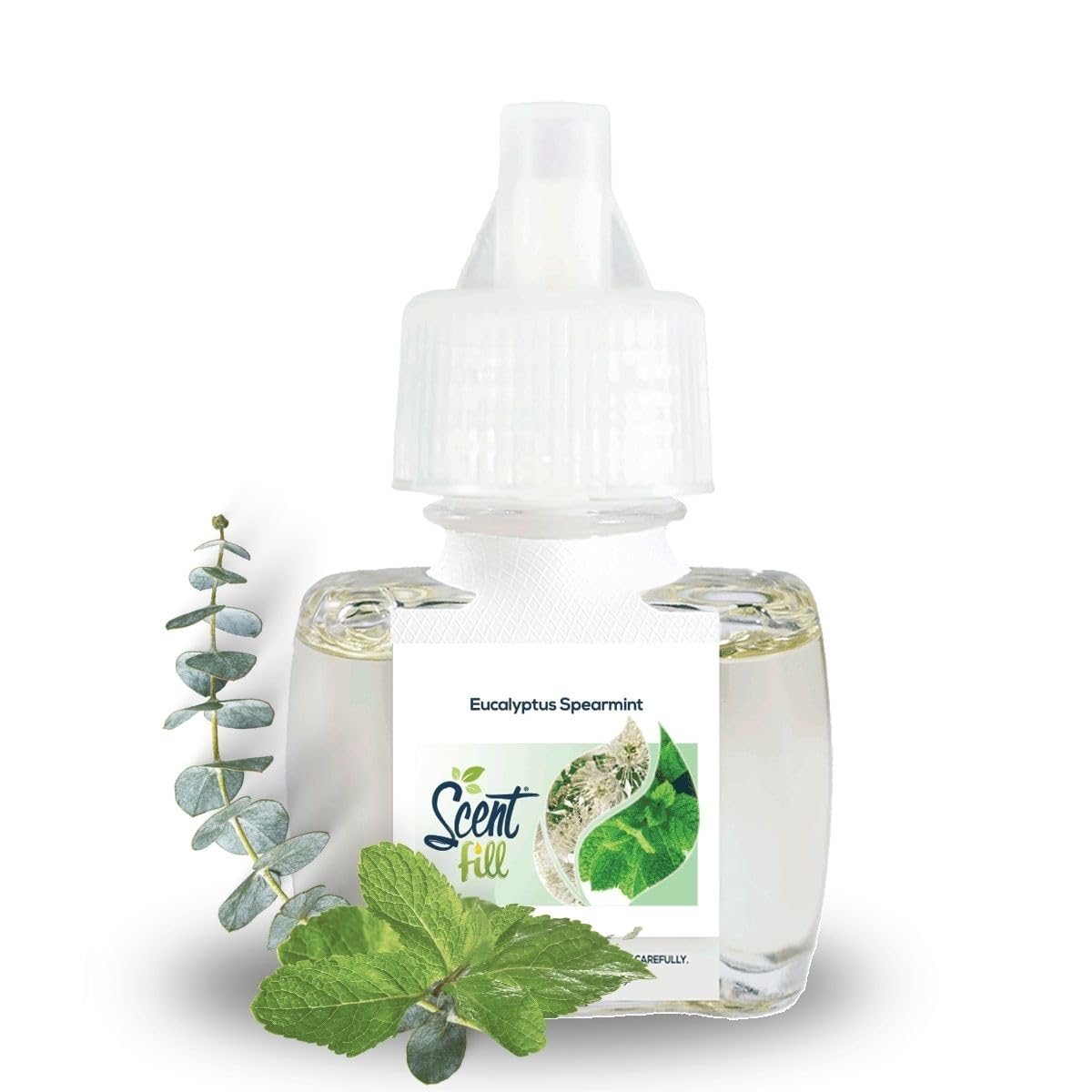 Scent Fill Eucalyptus Spearmint Plug in Air Freshener, 4 Scented Oil Refills