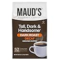 Maud's Decaf Dark Roast Ground Coffee, 1 Bag, (20oz), 100% Arabica Coffee, 52 Servings