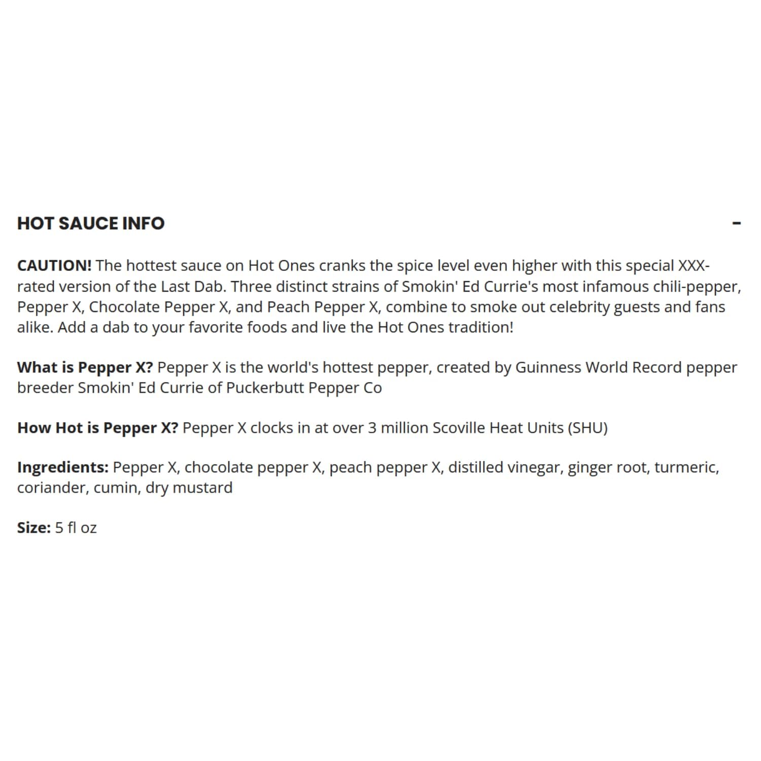 Hot Ones Last Dab Hot Sauce The Last Dab XXX, Pepper X is the World's Hottest Pepper: Chili-Pepper, Chocolate & Peach, Three Distinct Strains Clock