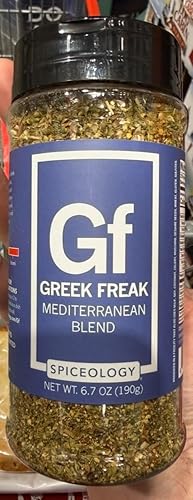 Spiceology Greek Freak Mediterranean Seasoning | 6.7 oz | Salt-Free Greek Spice Blend for Chicken, Potatoes, Gyros, Pasta & Pizza | Fresh-Ground