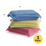 Miracle Microfiber scrubbing Sponges Non-Scratch Sponge Scrubber Heavy Duty Multi-Purpose Cleaning of Dishes, Kitchen, Baths, and Countertops, Machine