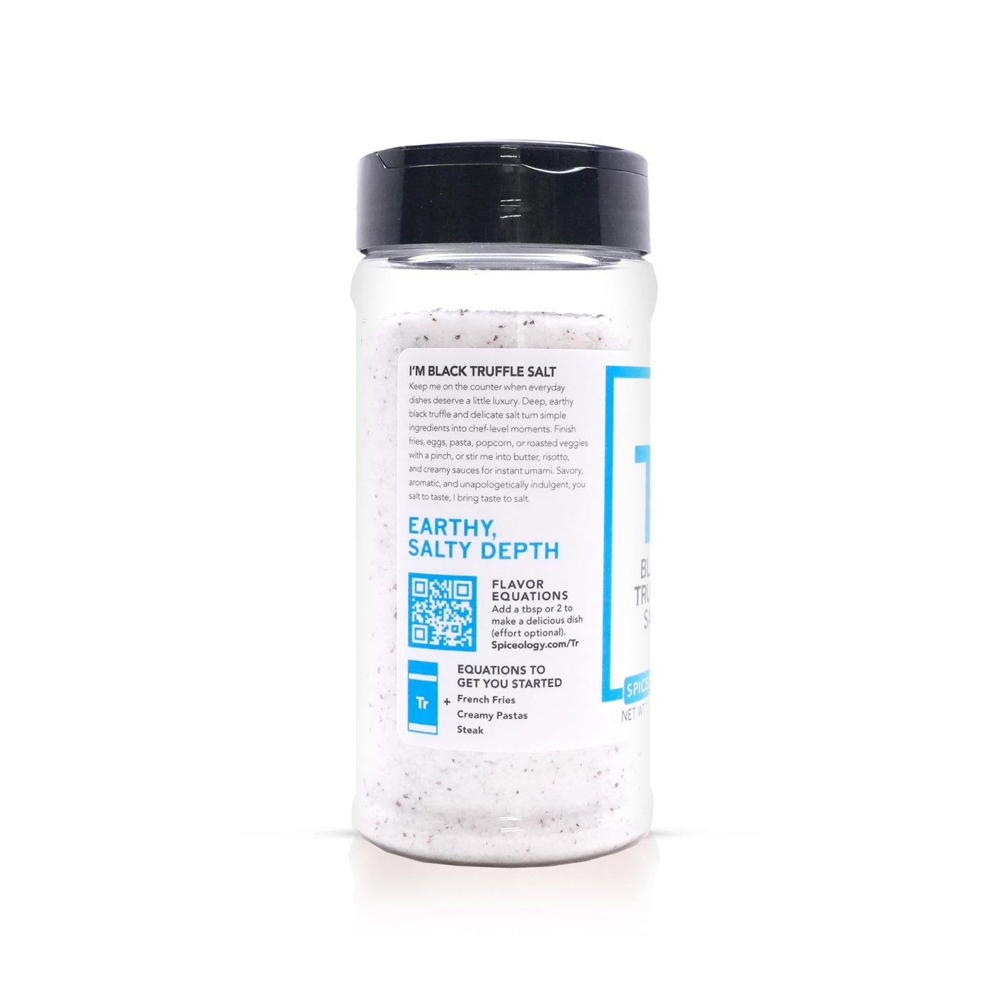 Spiceology - Black Truffle Salt - Fine Sea Salt Infused with Real Black Truffle - Gourmet Popcorn Salt, Seasoning for Butter, Pizza, Mashed Potatoes
