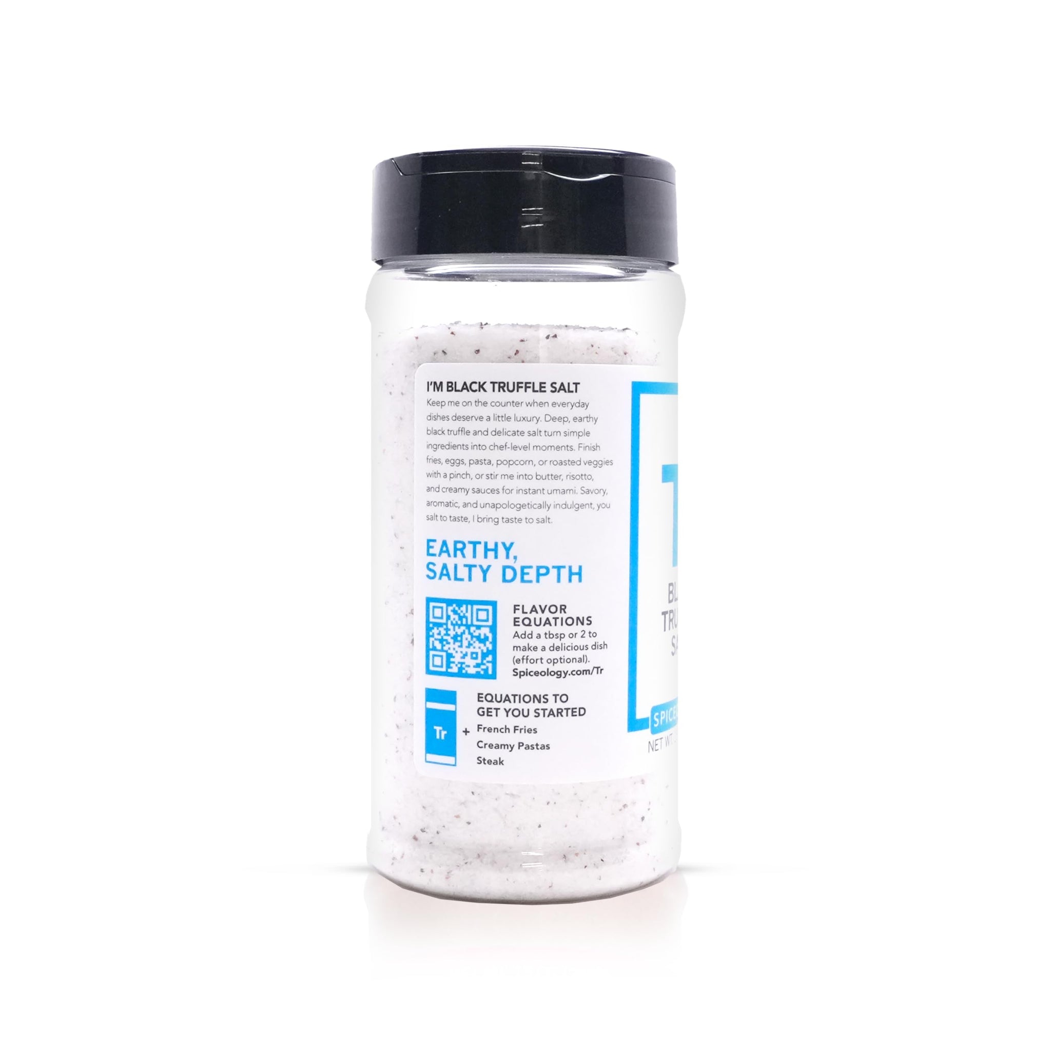 Spiceology - Black Truffle Salt - Fine Sea Salt Infused with Real Black Truffle - Gourmet Popcorn Salt, Seasoning for Butter, Pizza, Mashed Potatoes