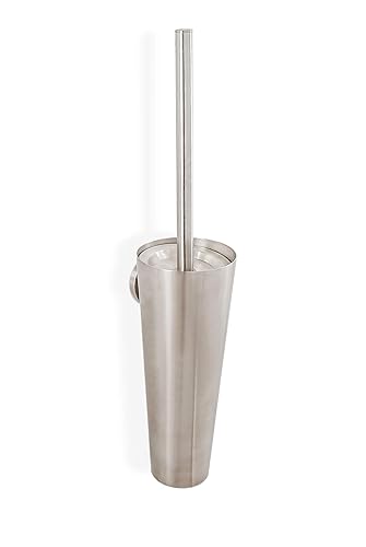 URBN.design - Beckmann Series - Ultra Grade Modern Toilet Brush and Wall-Mounted Removable Drip Cup Holder, Brushed Nickel Finish and SS304 (18/10)