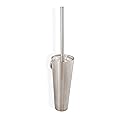 URBN.design - Beckmann Series - Ultra Grade Modern Toilet Brush and Wall-Mounted Removable Drip Cup Holder, Brushed Nickel Finish and SS304 (18/10)