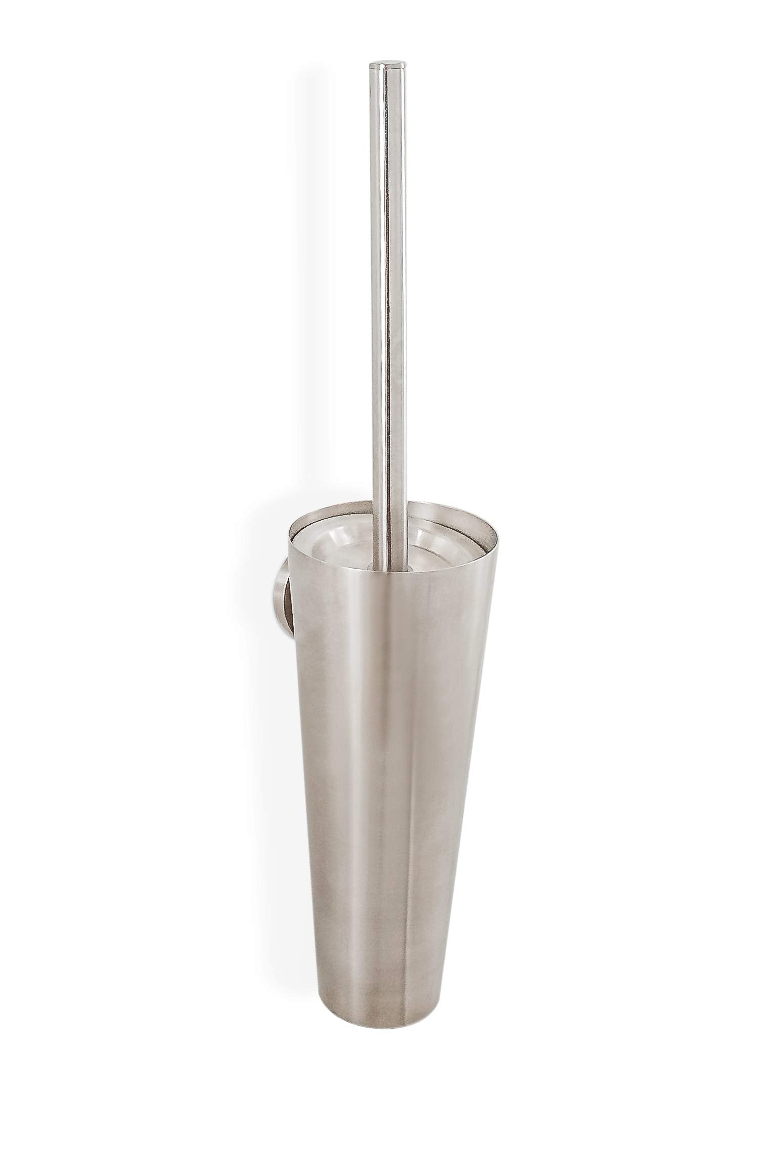 URBN.design - Beckmann Series - Ultra Grade Modern Toilet Brush and Wall-Mounted Removable Drip Cup Holder, Brushed Nickel Finish and SS304 (18/10)
